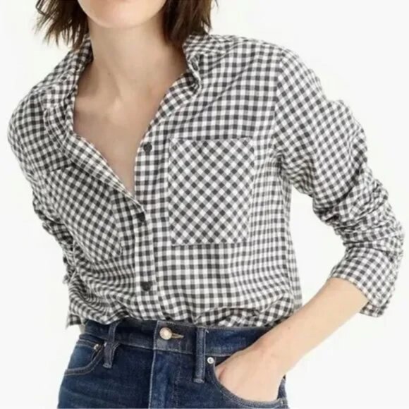 J. Crew Classic-fit Boy Shirt in Mini Buffalo Check 6 - Picture 1 of 16